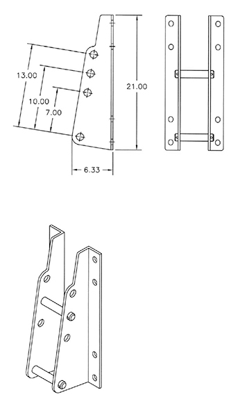 Pin-on Brackets – Designed for pin-on loaders with 1-1/8